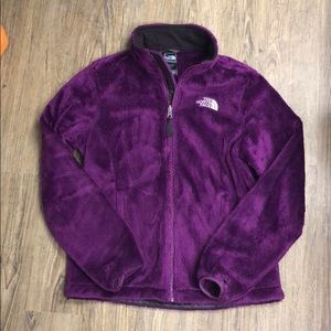 Purple furry North Face Jacket